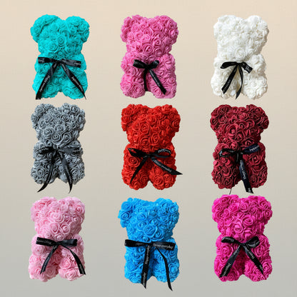 Orso di peluche con rose regalo di San Valentino per innamorati