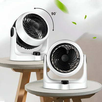 Fan with Heater 2-in-1 Quiet Air Circulation Compact Design