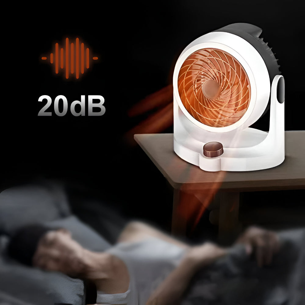 Fan with Heater 2-in-1 Quiet Air Circulation Compact Design