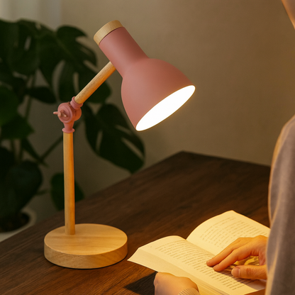 Verstellbare Holz Schreibtischlampe Skandinavisches Design