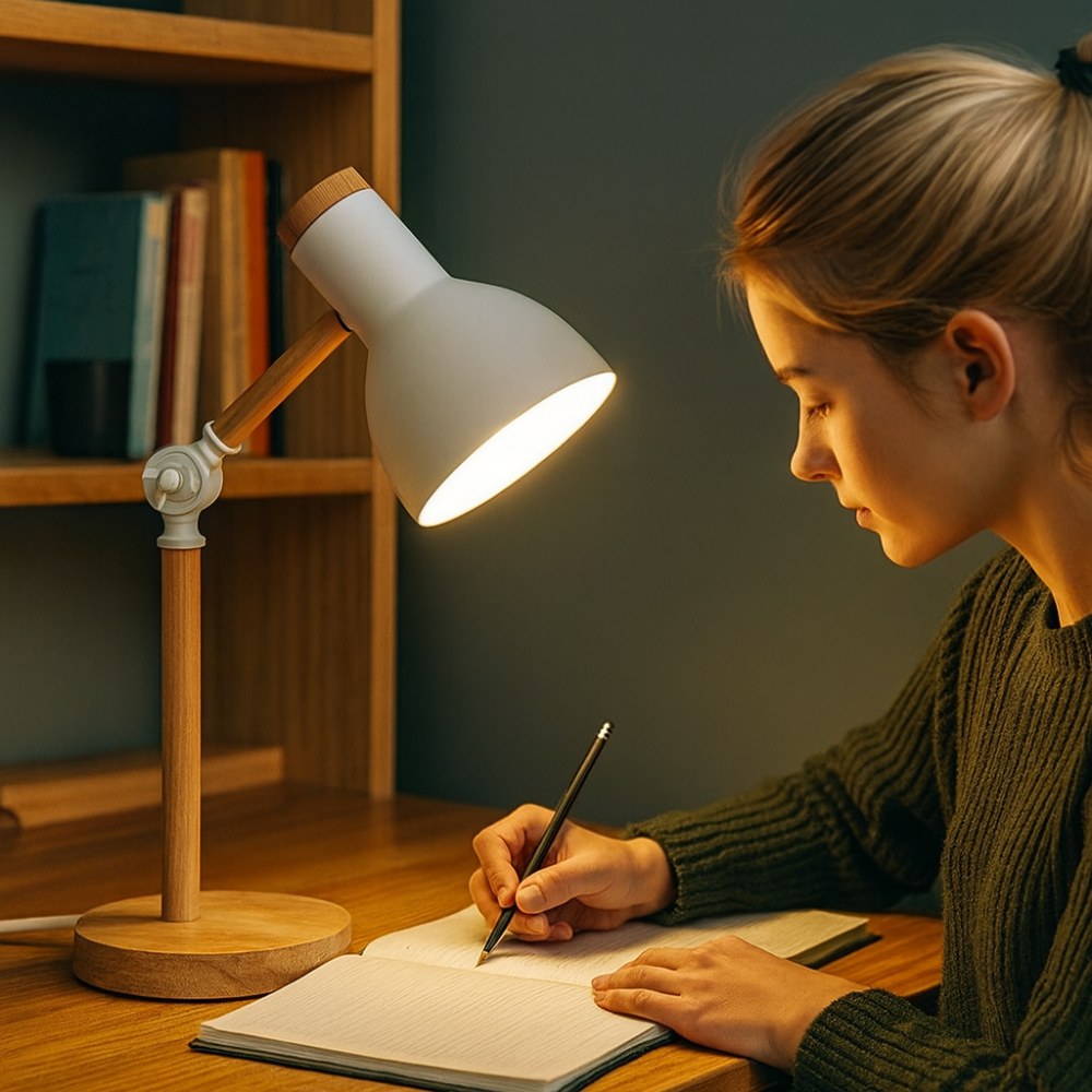 Verstellbare Holz Schreibtischlampe Skandinavisches Design