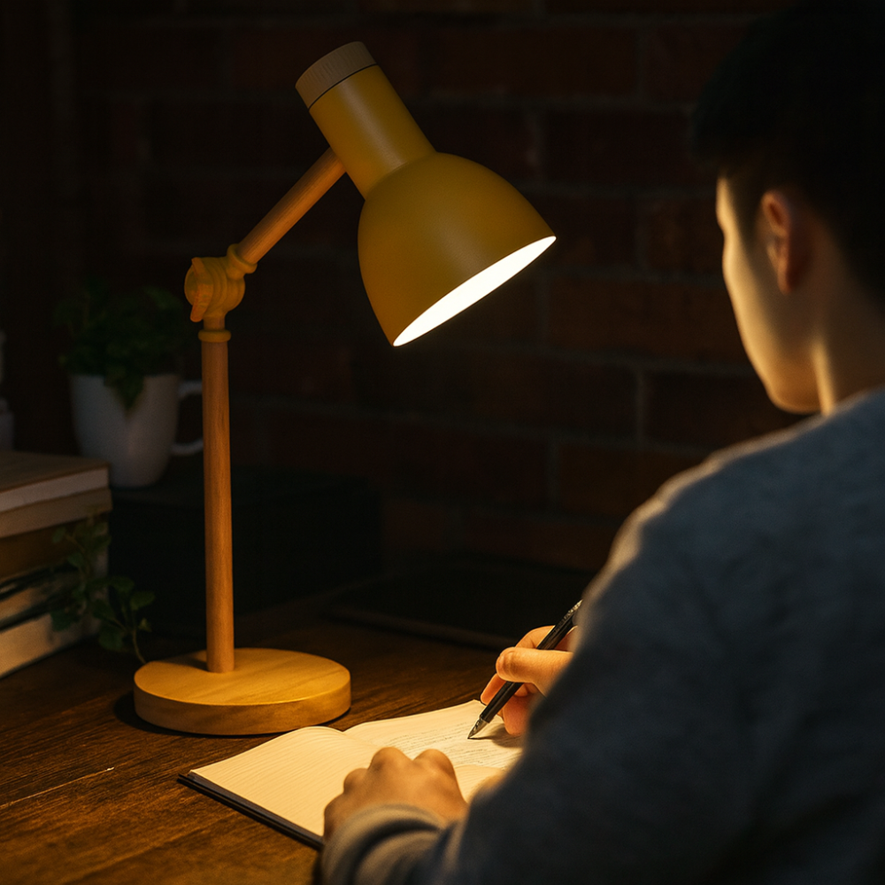 Verstellbare Holz Schreibtischlampe Skandinavisches Design