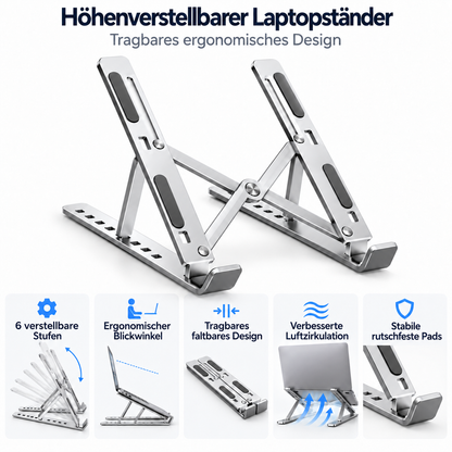 Verstellbarer Laptop Ständer Höhenverstellbar Und Tragbar