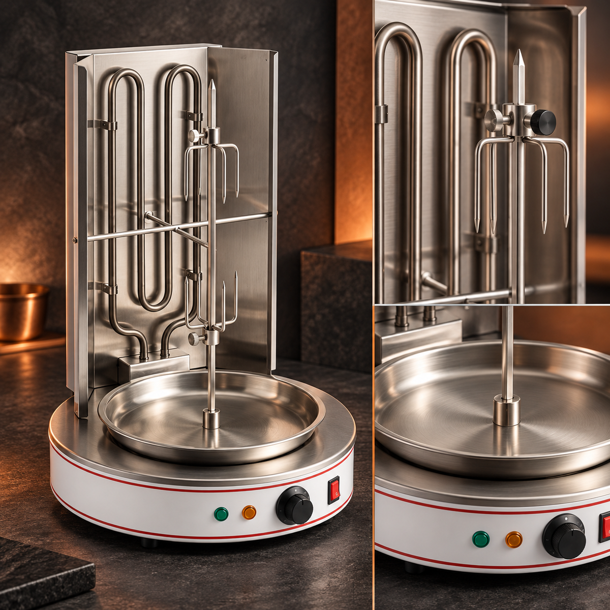 Vertikaler Grill Rotisserie Grill Für Hühnchen Kebab Grill