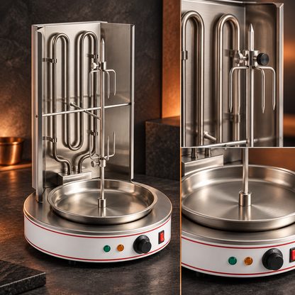 Vertikaler Grill Rotisserie Grill Für Hühnchen Kebab Grill