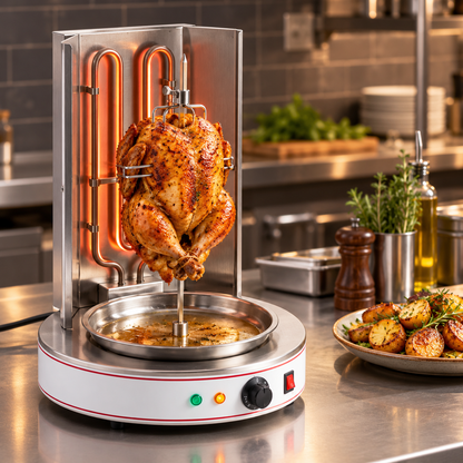 Vertikaler Grill Rotisserie Grill Für Hühnchen Kebab Grill