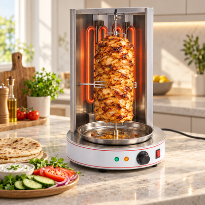 Vertikaler Grill Rotisserie Grill Für Hühnchen Kebab Grill