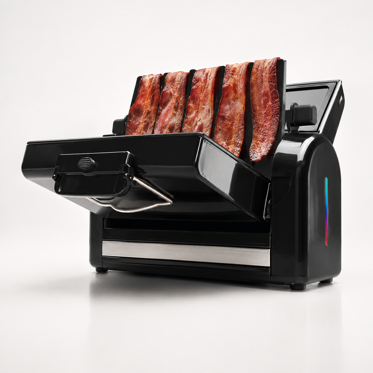 Vertikaler Speck Toaster Fettablauf Kompakt Küche