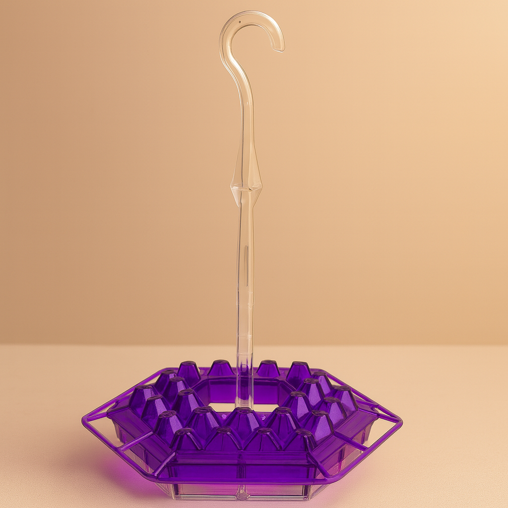 Bird Feeder Hexagon Clear Hanging Garden Feeder