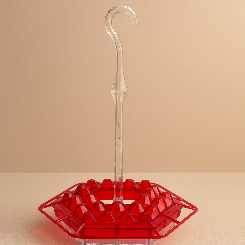 Bird Feeder Hexagon Clear Hanging Garden Feeder