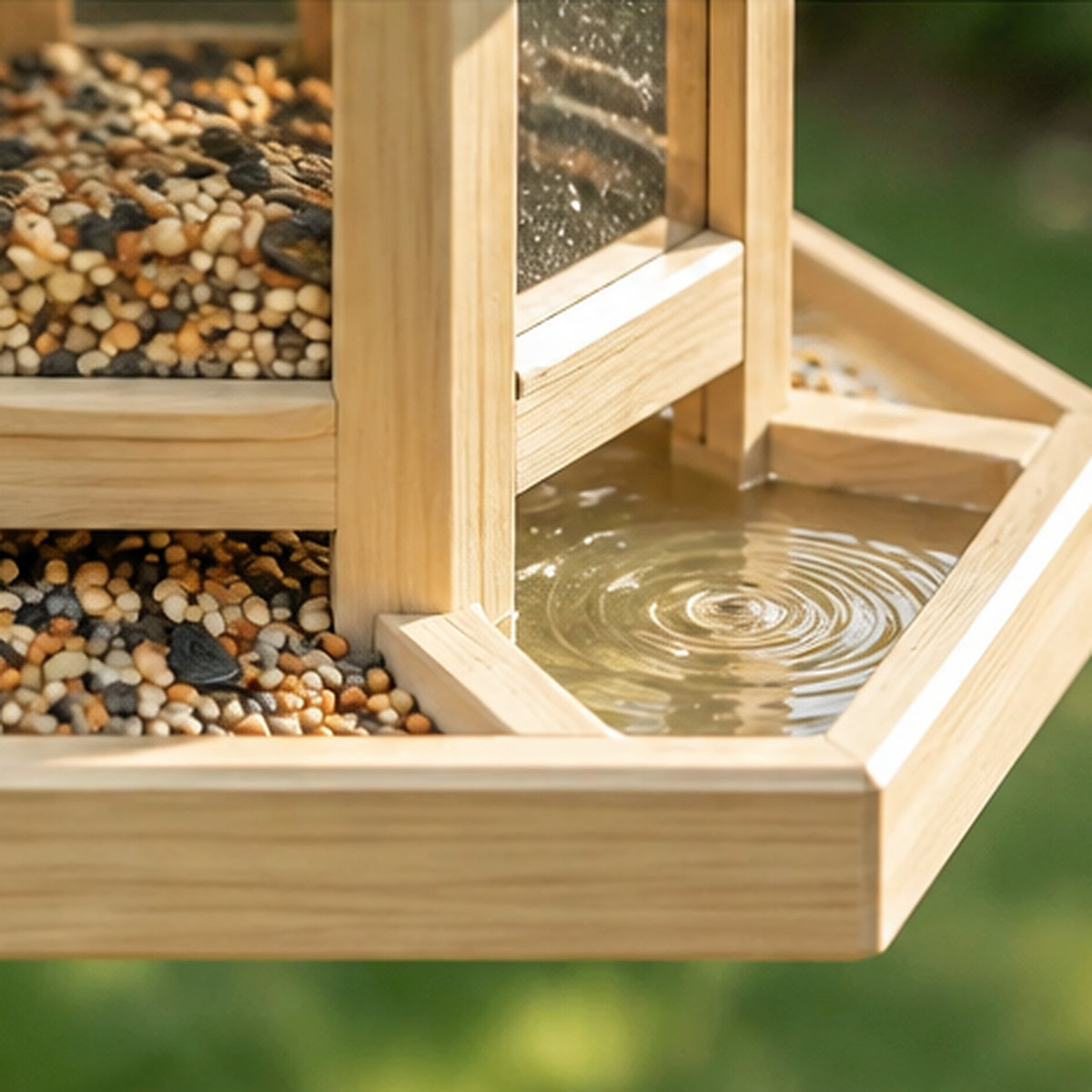 Vogelhaus Mit Wassersystem Futterstation Gartenhalterung
