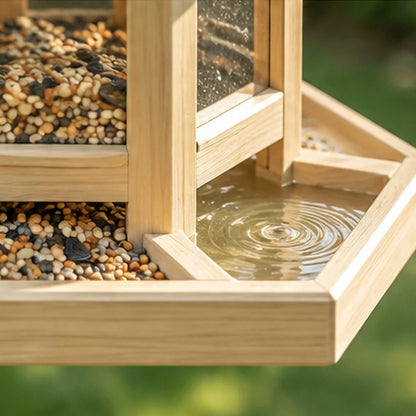 Vogelhaus Mit Wassersystem Futterstation Gartenhalterung