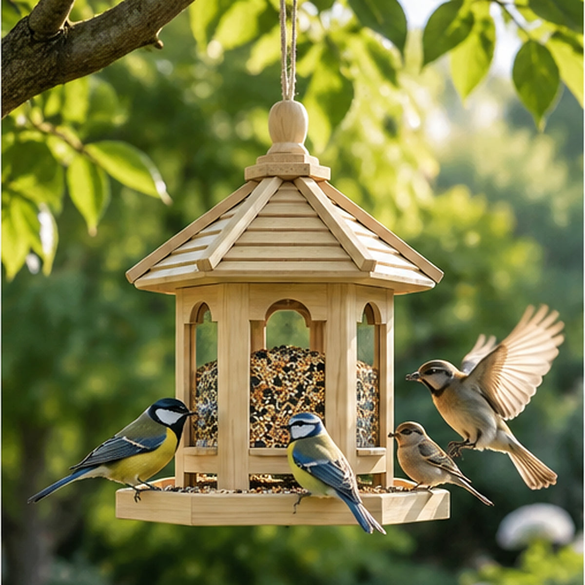Vogelhaus Mit Wassersystem Futterstation Gartenhalterung