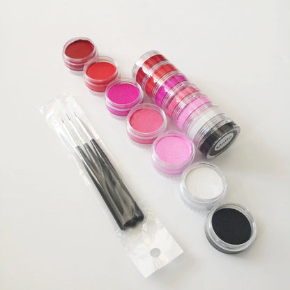 Body Paint World Championship Set Brush Stencils