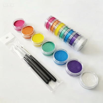 Body Paint World Championship Set Brush Stencils