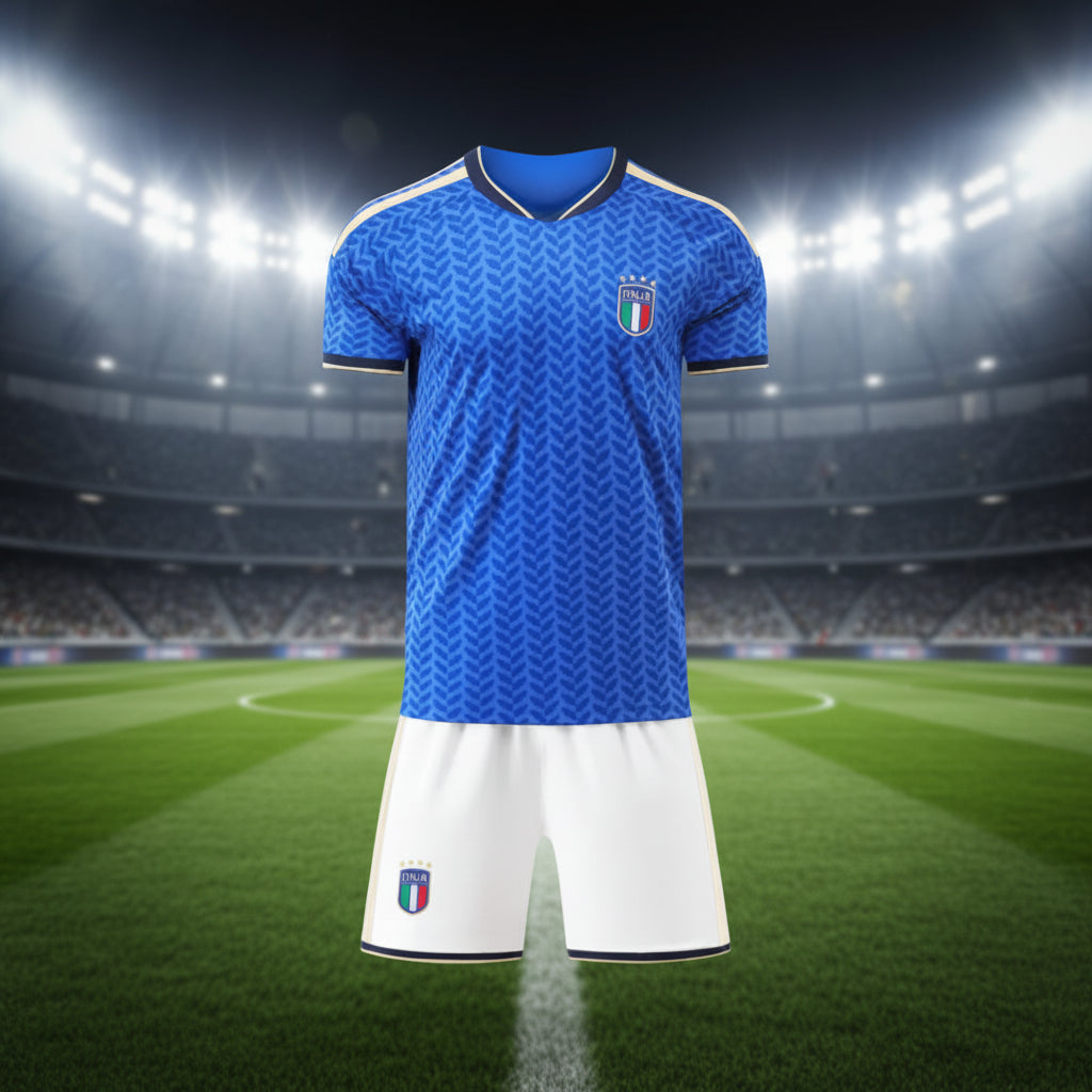 Maglia Calcio Uomo Italia Traspirante Maniche Corte