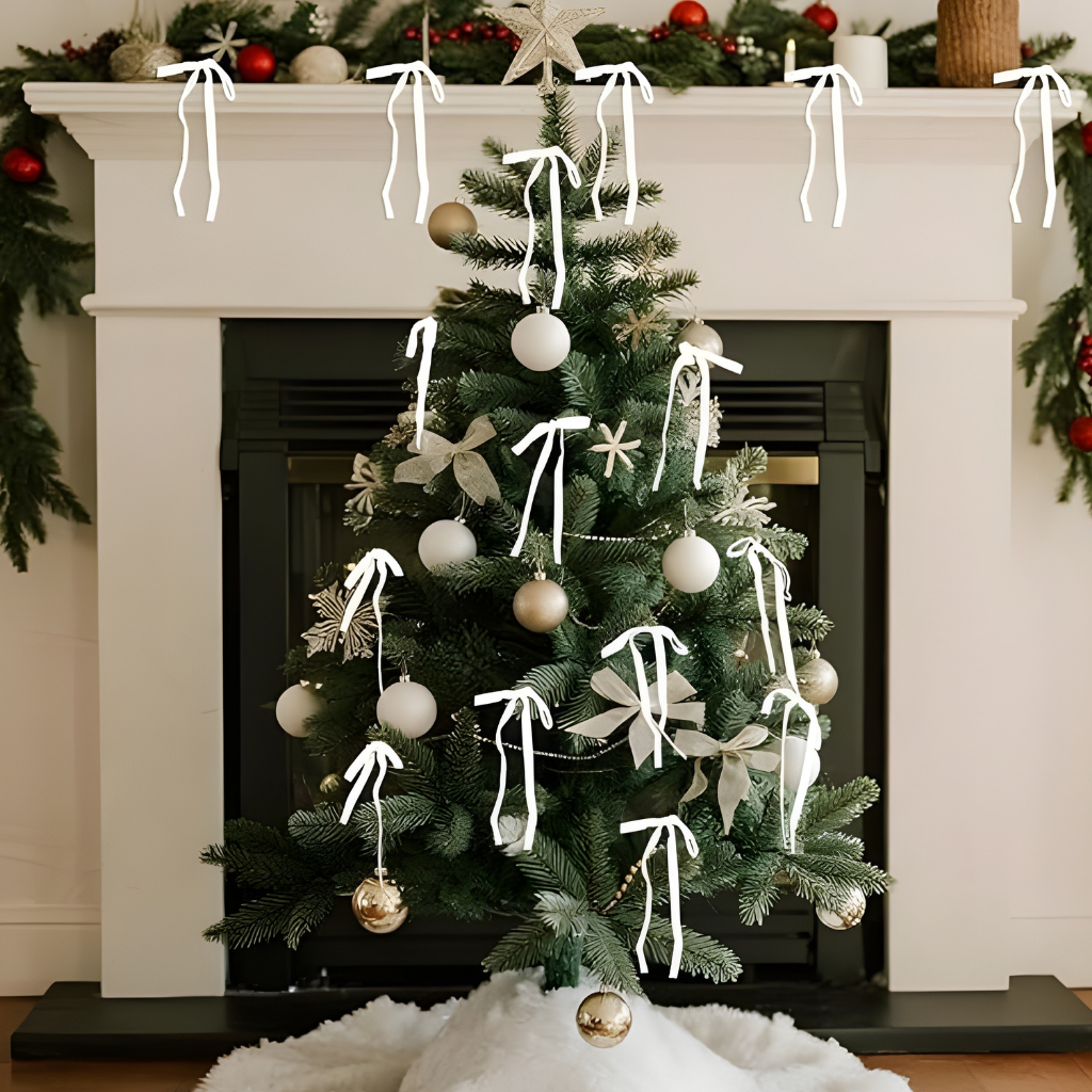 Garlands Decorative Velvet Bow Set Tree Decoration Home Accessories