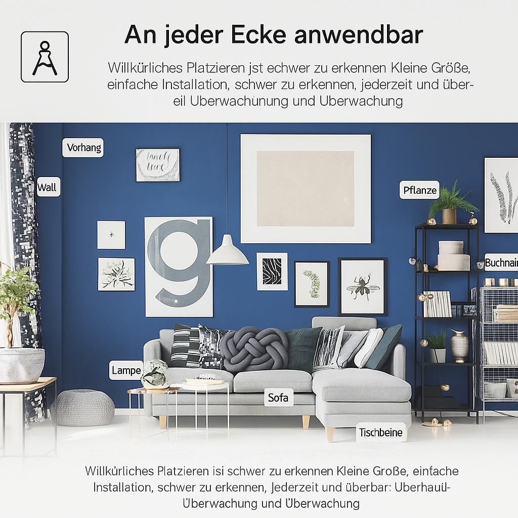 WLAN Mini Überwachungskamera Indoor Kompakt Nachtsicht Bewegung