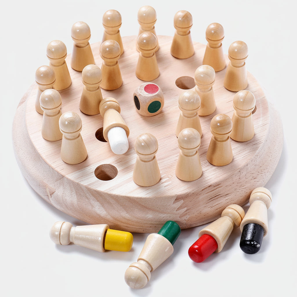 Toddler Wooden Memory Game Promotes Memory and Concentration