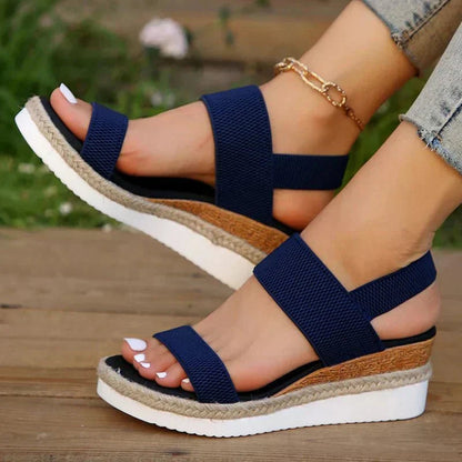 Womens Wedge Sandals Adjustable Straps