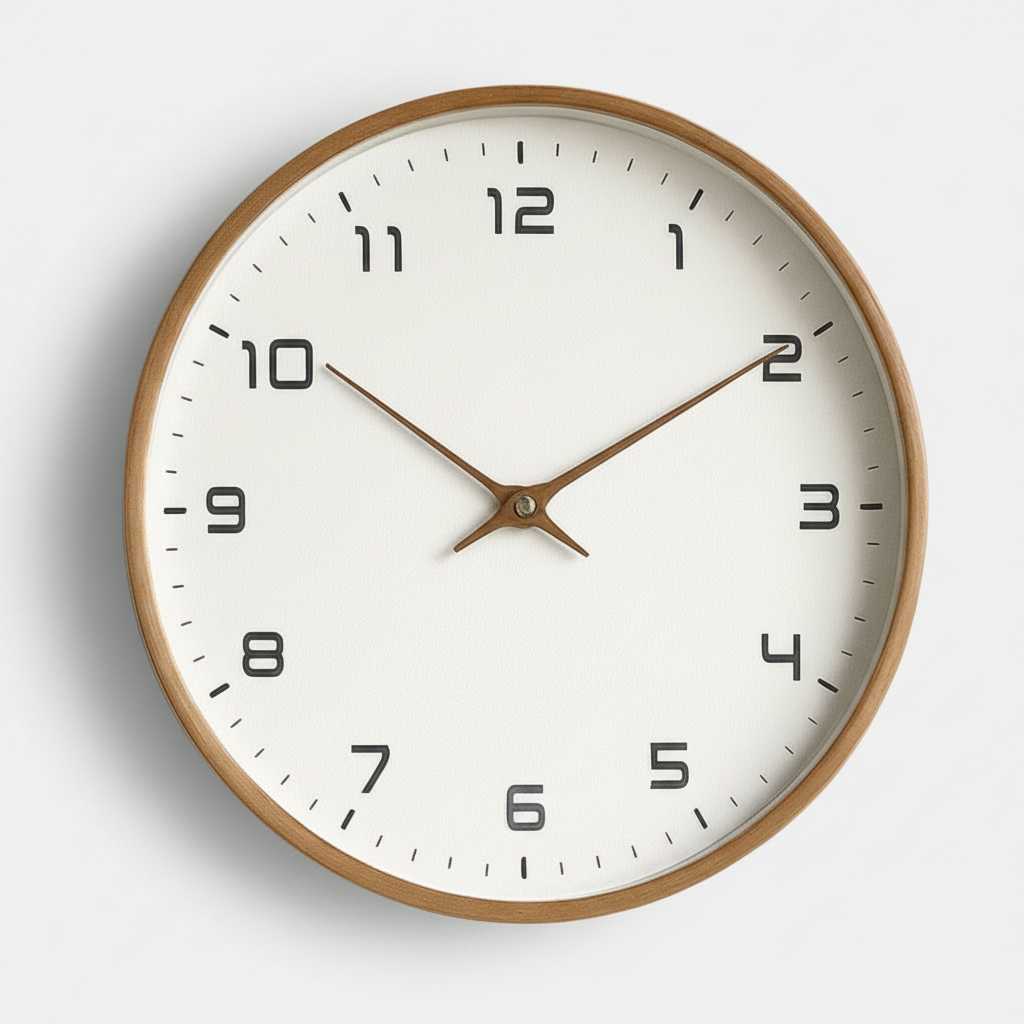 Scandinavian Simplicity Wooden Wall Clock - Image 2