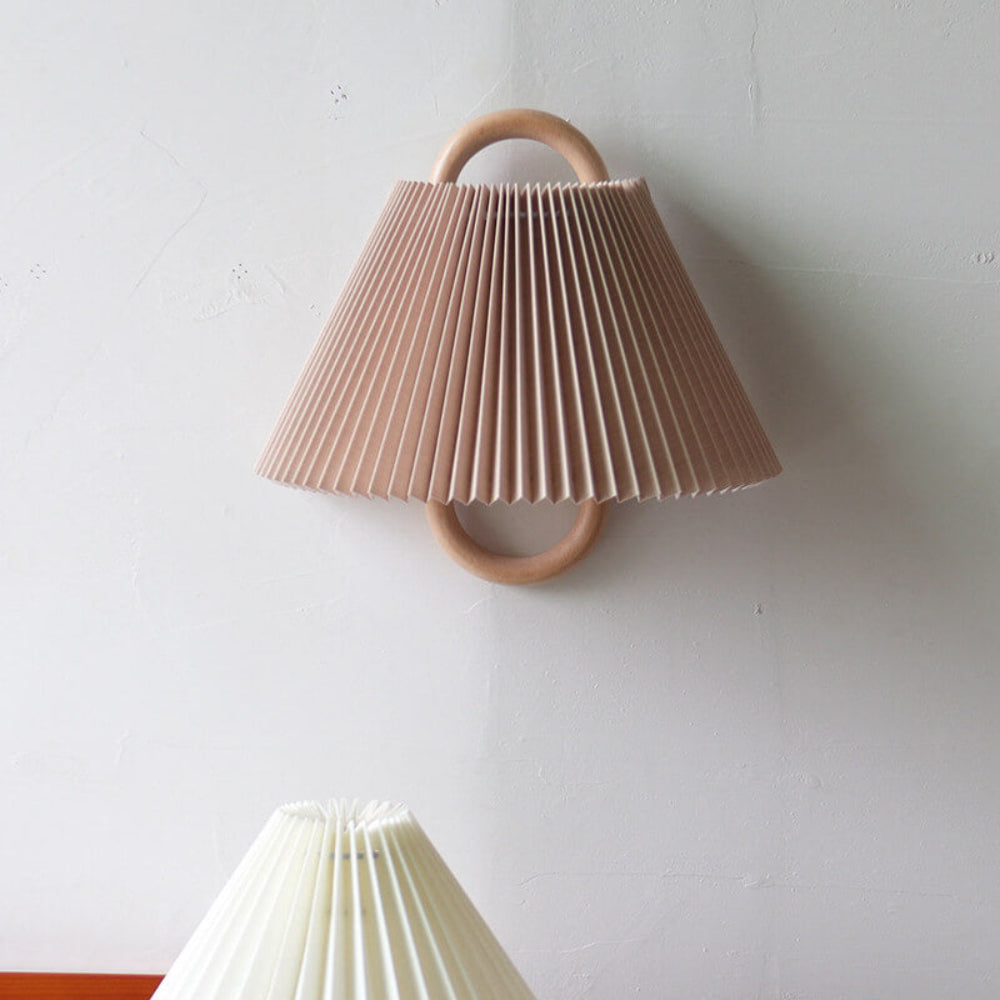 Applique Tessuto Legno Moderno Illuminazione interna