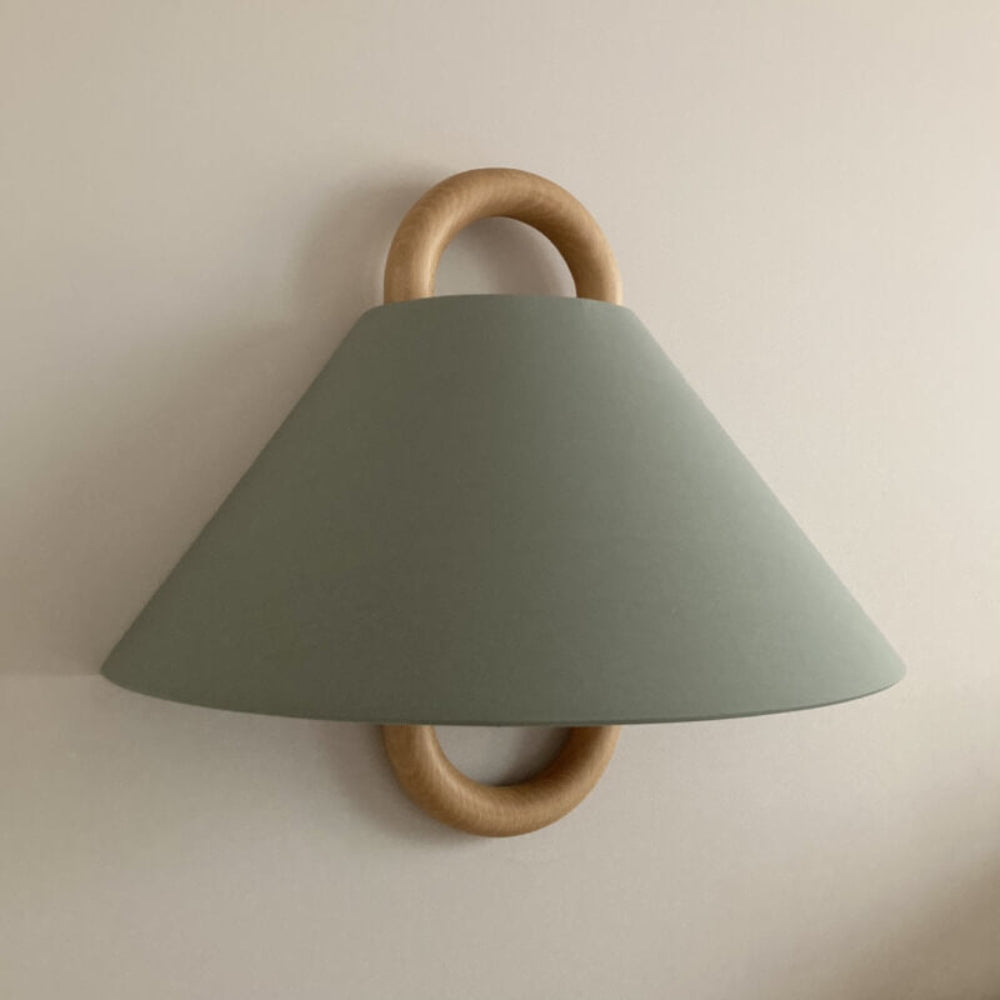 Applique Tessuto Legno Moderno Illuminazione interna