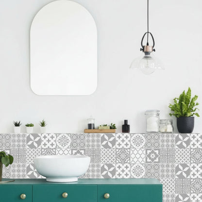 Wandaufkleber Fliesen Mandala Vinyl Deko Set selbstklebend2