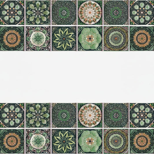 Wandaufkleber Fliesen Mandala Vinyl Deko Set selbstklebend7