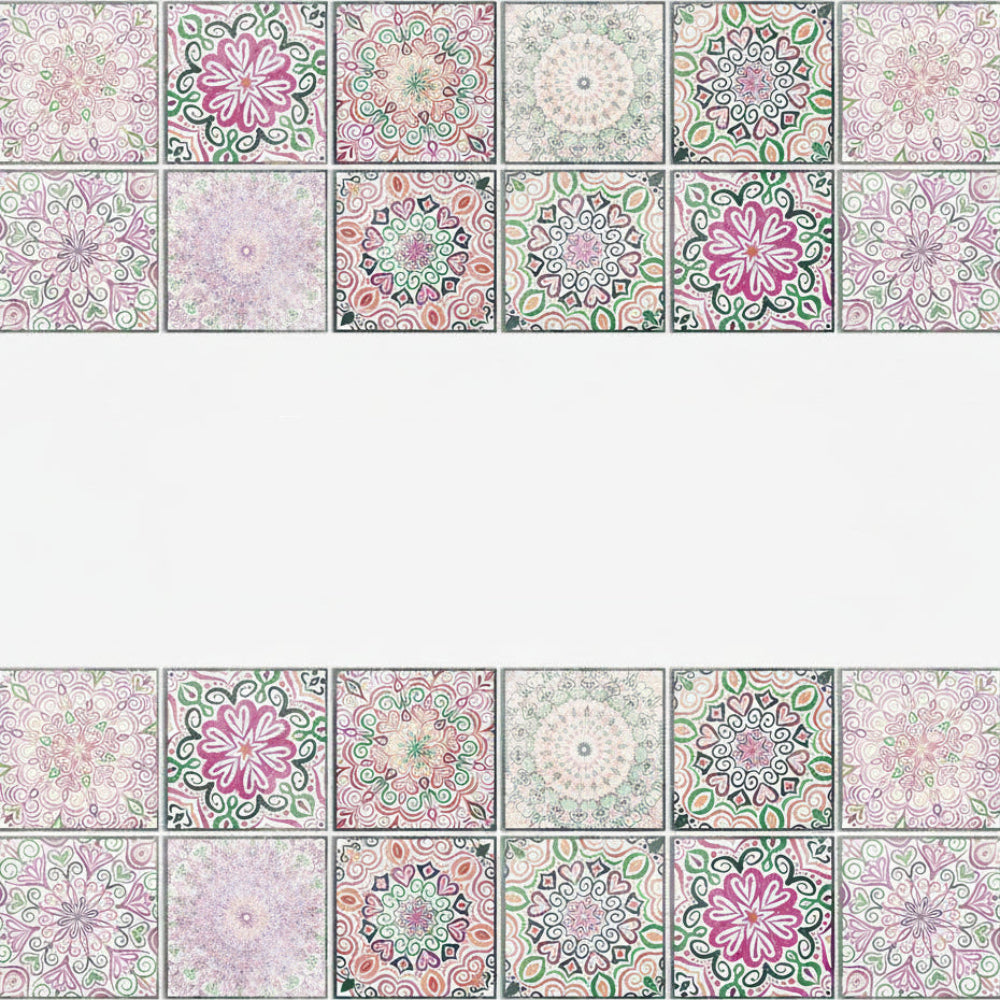 Wandaufkleber Fliesen Mandala Vinyl Deko Set selbstklebend