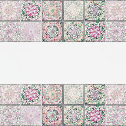 Wandaufkleber Fliesen Mandala Vinyl Deko Set selbstklebend