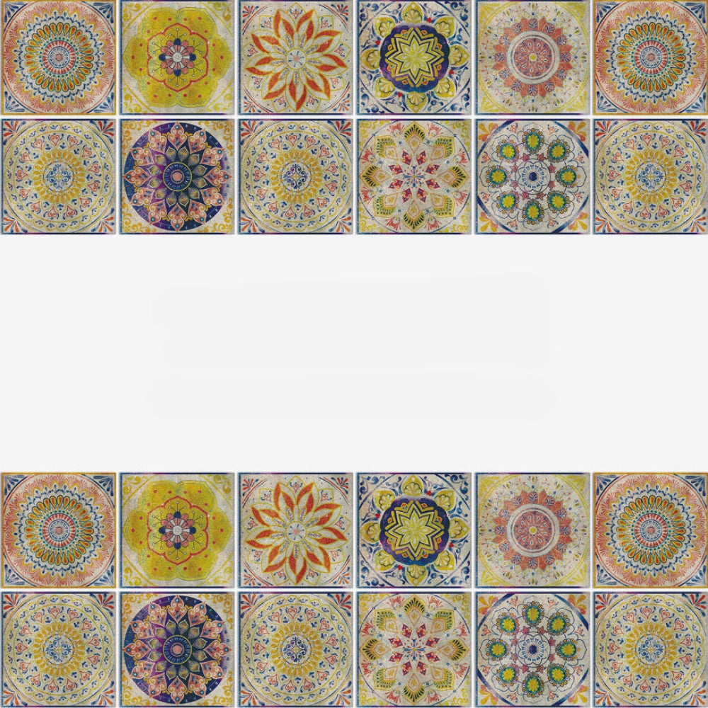 Wandaufkleber Fliesen Mandala Vinyl Deko Set selbstklebend9
