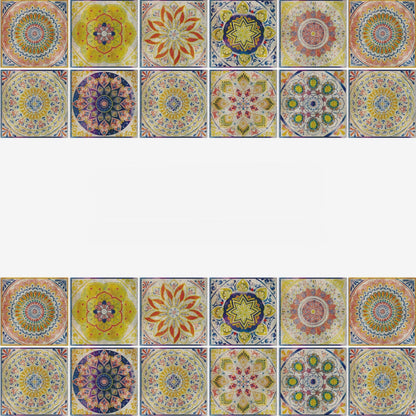 Wandaufkleber Fliesen Mandala Vinyl Deko Set selbstklebend9