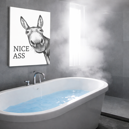 Tableau Mural Ane Drôle Impression d'Art Humour Salle de Bain