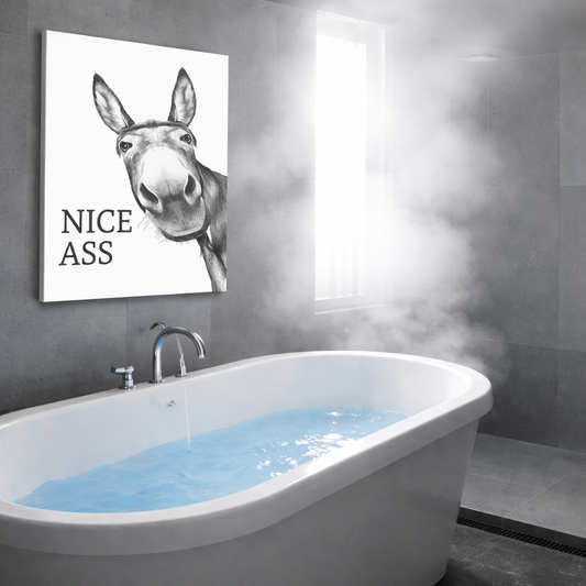 Wall Art Funny Donkey Art Print Bathroom Humor