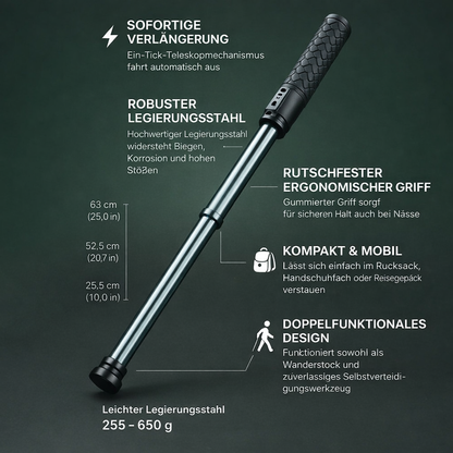 Walking Stick Telescopic Metal Folding Support Cane