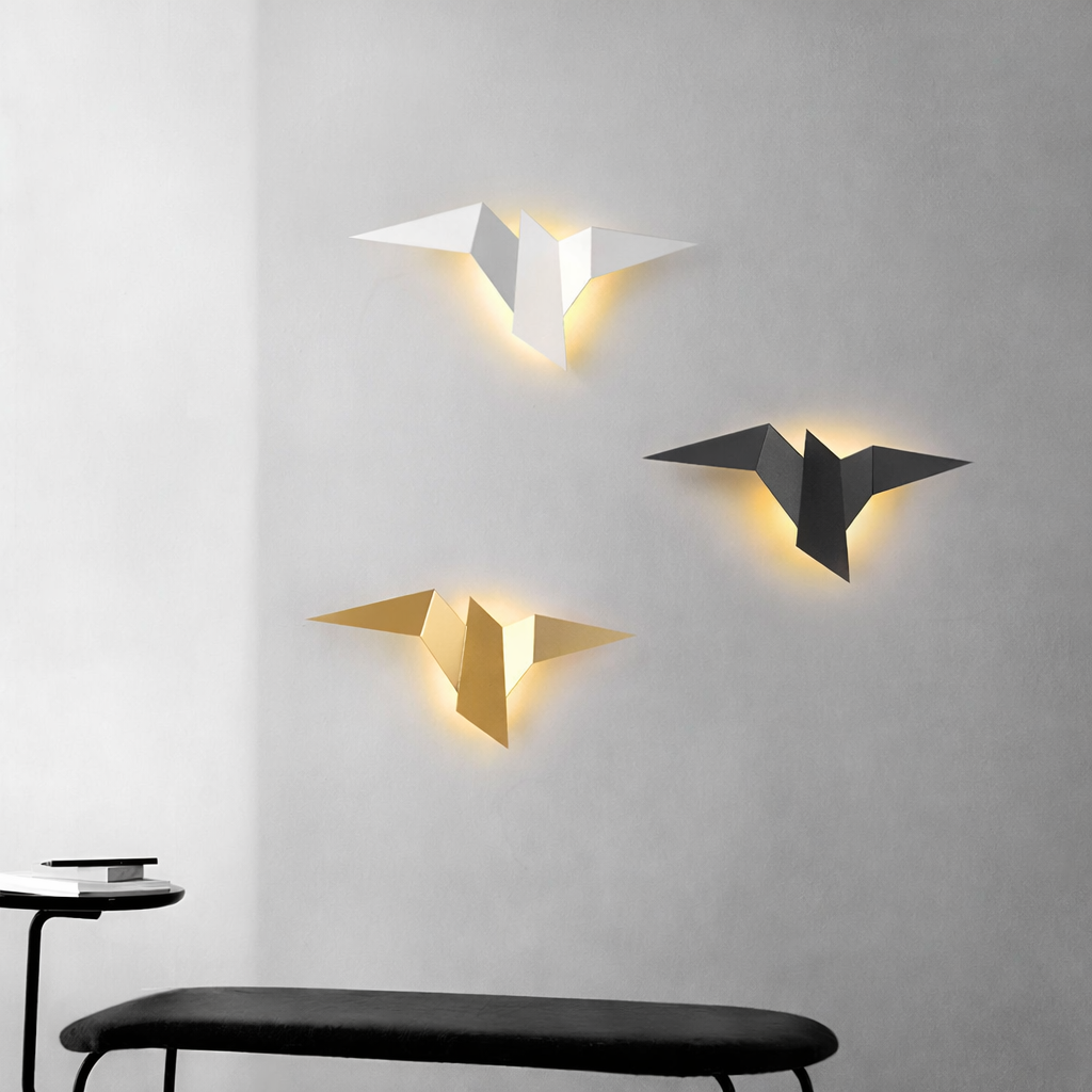 Modern Metal Wall Lamp Origami Design