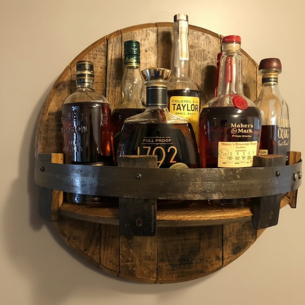 Rustic Wooden Wall Shelf Bar Shelf Wall Mount