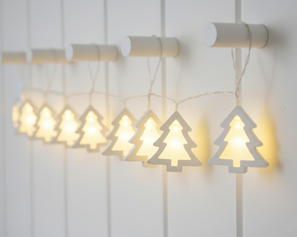 Guirlande lumineuse LED étoiles en papier blanc chaud intérieur
