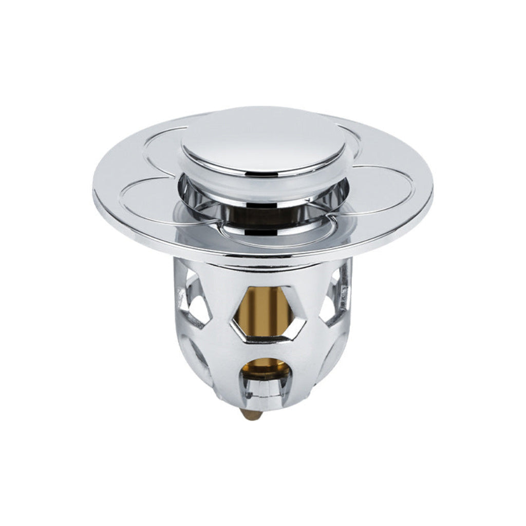 Bouchon de Lavabo Universel Acier Inoxydable Fermeture à Cliquet