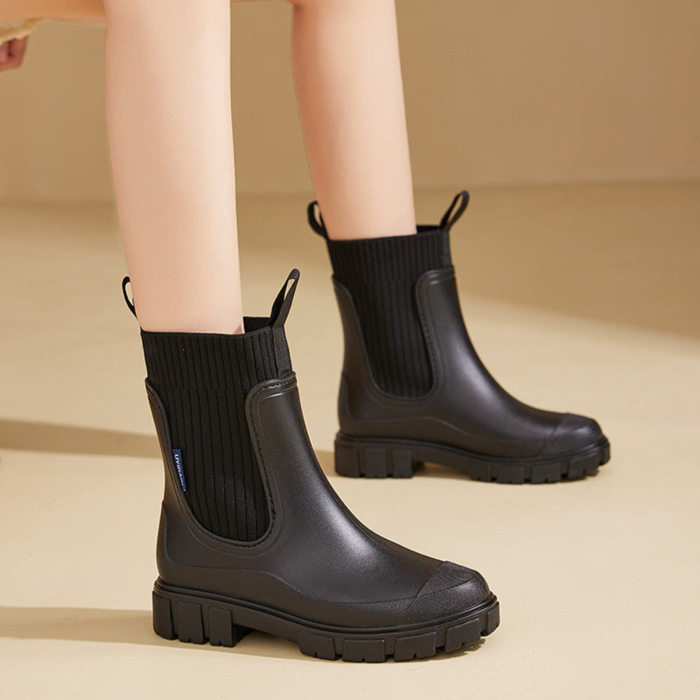 Bottes Chelsea étanches femme hauteur cheville antidérapantes