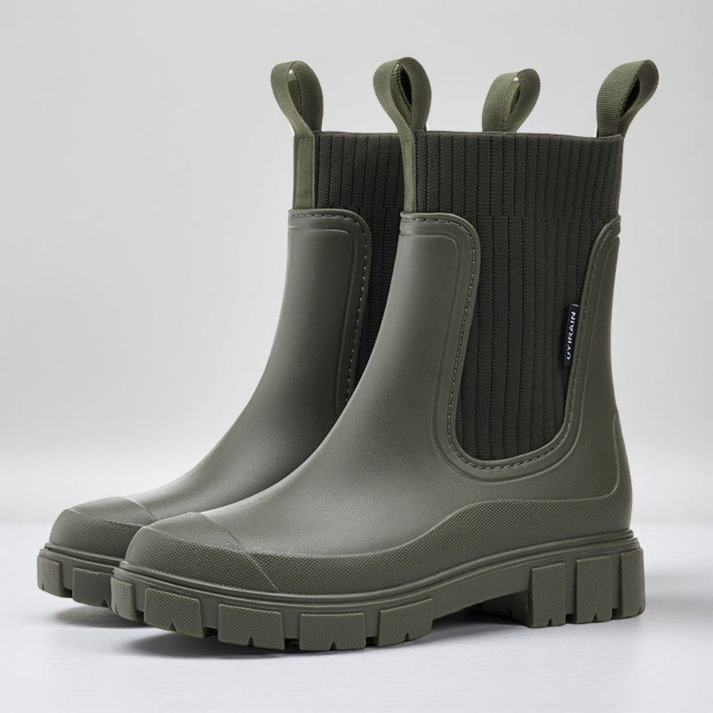 Bottes Chelsea étanches femme hauteur cheville antidérapantes