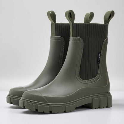 Bottes Chelsea étanches femme hauteur cheville antidérapantes