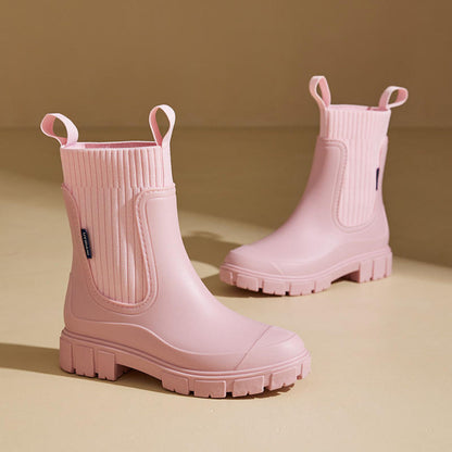 Bottes Chelsea étanches femme hauteur cheville antidérapantes