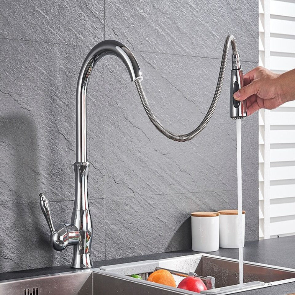 Wasserhahn Küche Edelstahl Modern Ausziehbare Küchenarmatur