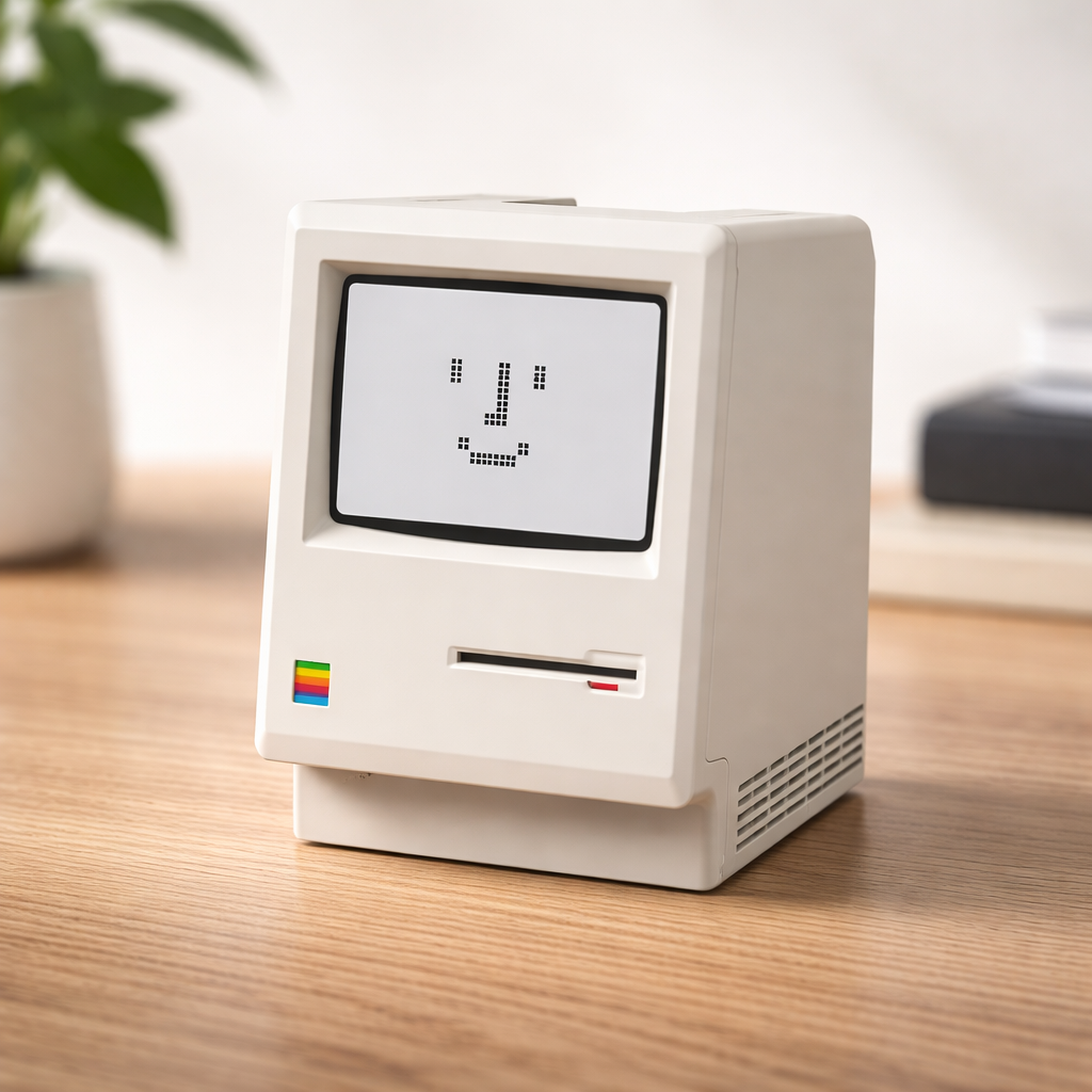 Alarm Clock Retro Table Clock Computer Design Illuminated Display Plastic