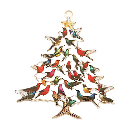 Weihnachtsbaumschmuck Kolibri Acrylbaum Anhänger handgefertigt