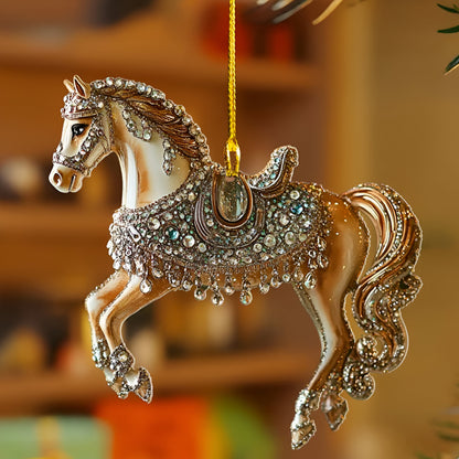 Weihnachten Pferd Ornament Acryl Handgefertigte Baumdekoration