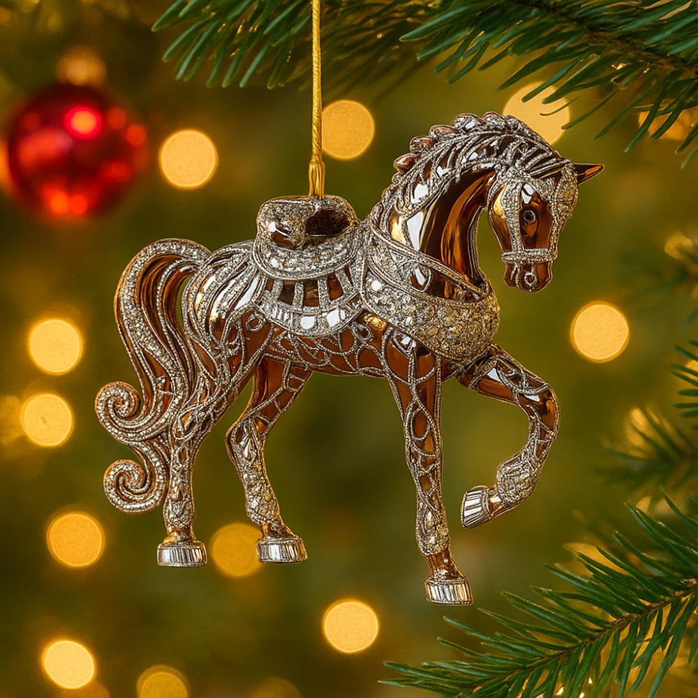 Weihnachten Pferd Ornament Acryl Handgefertigte Baumdekoration