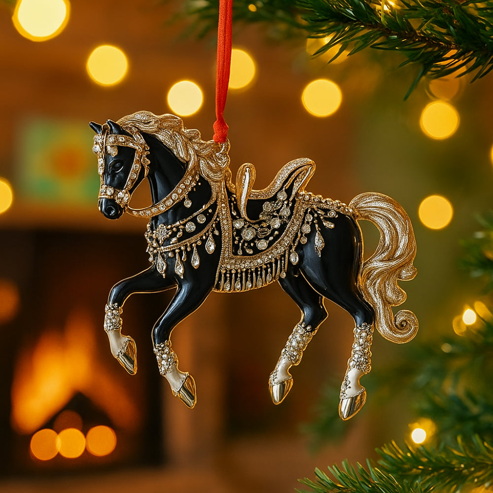 Weihnachten Pferd Ornament Acryl Handgefertigte Baumdekoration